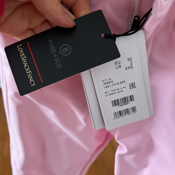 NWT Loveshackfancy x Bogner fire and ice Ireen ski pant in blush. - Picture 6 of 16